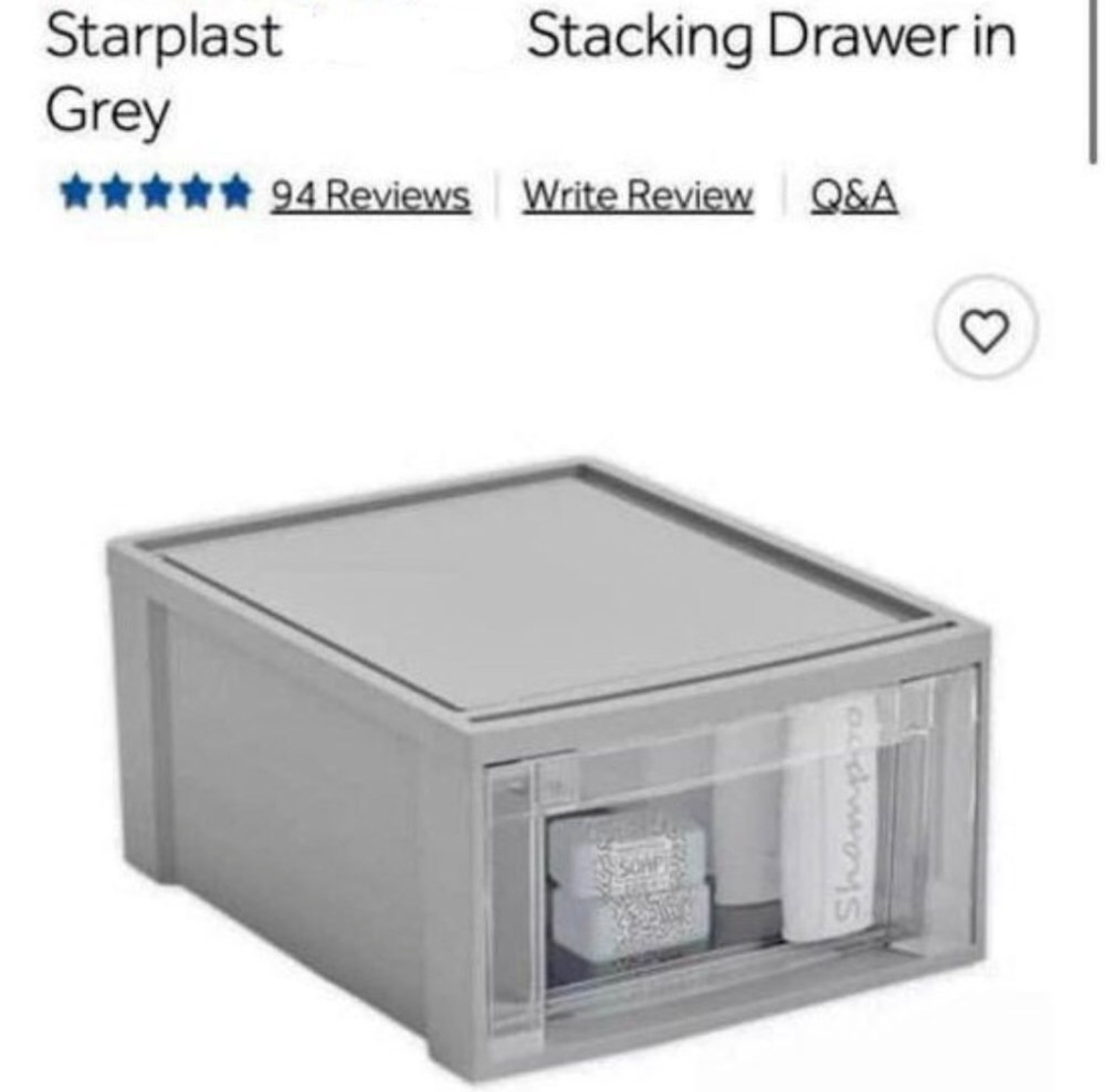 STARPLAST Small DRAWER BOX Storage CHEST BOX Stackable CONTAINER BOX