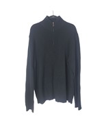 J. Crew Cashmere Blend Sweater XL Tall Mens Black Long Sleeve 1/4 Zip Top - $28.59