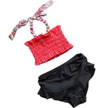Cute Baby Girls Beach Suit Lovely Bikini Design Swimsuit 2-3 Years Old(90-100cm)