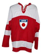Any Name Number Team Japan Retro Hockey Jersey New Red Any Size image 4
