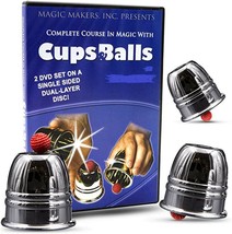 Cups And Balls ALUMINIUM plus FREE 2 DVD set Classic Close Up Magic Tric... - $24.98