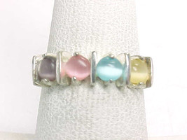 Colorful CAT&#39;S EYE Vintage RING in STERLING Silver-Size 7  Signed -FREE ... - $50.00