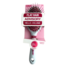 Hairbrush Conair Flat Hair Advisory Hello Volume Smooth Cushion Brush Pink White - $13.99