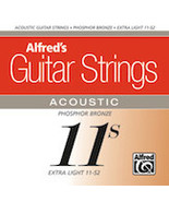 Guitar Strings/Alfred Brand/Acoustic 6 String/11&#39;s/Made in USA/Xtra Light - $9.99