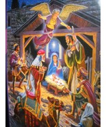 Masterpieces Jigsaw Puzzle Season&#39;s Greetings Holy Night William Ternay ... - $8.99