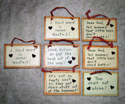 Wholesale Lot #2 of 7 Small Wall Signs or Plaques with Cute Sayings - $15.98