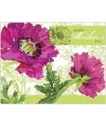 Greeting Card Mother's Day Pink Poppies "Happy Mother's Day" - $2.50