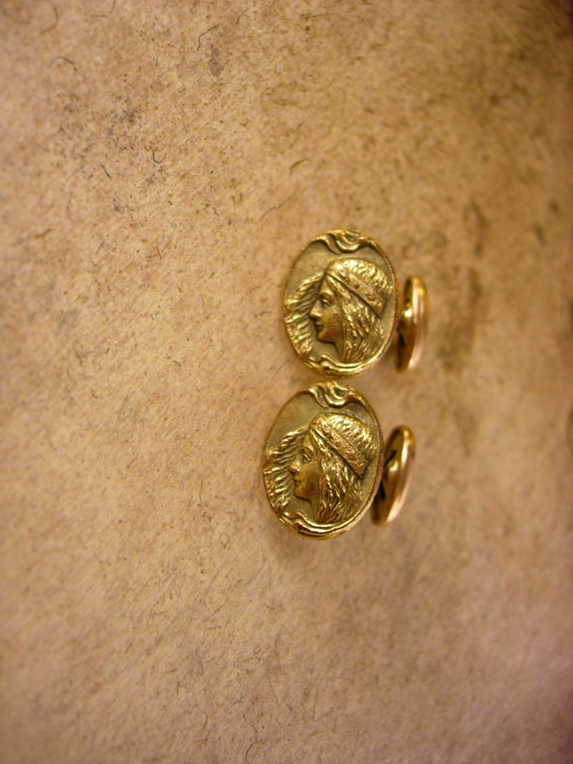 Antique French ATALA Cufflinks Victorian rose gold filled Art Nouveau ...