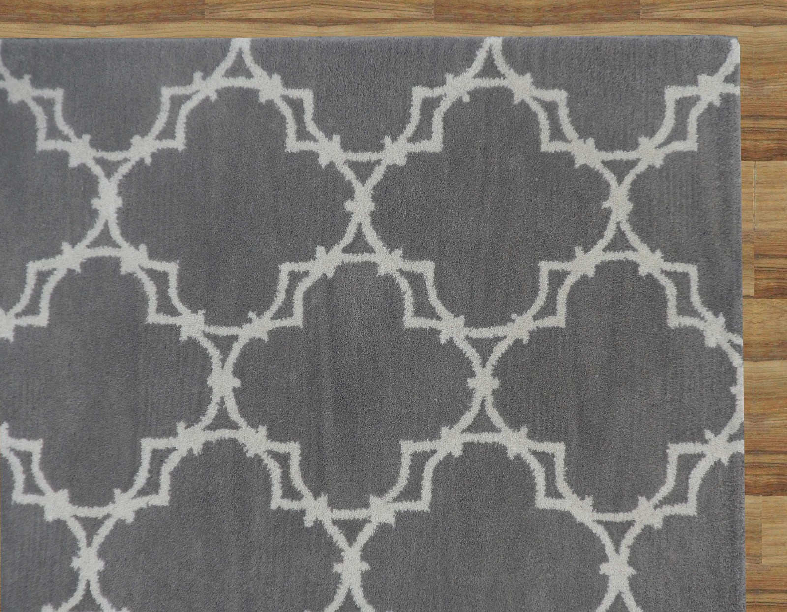 Primary image for Hand Tufted Trellis Gray 6' x 9' Contemporary Woolen Area Rug Carpet