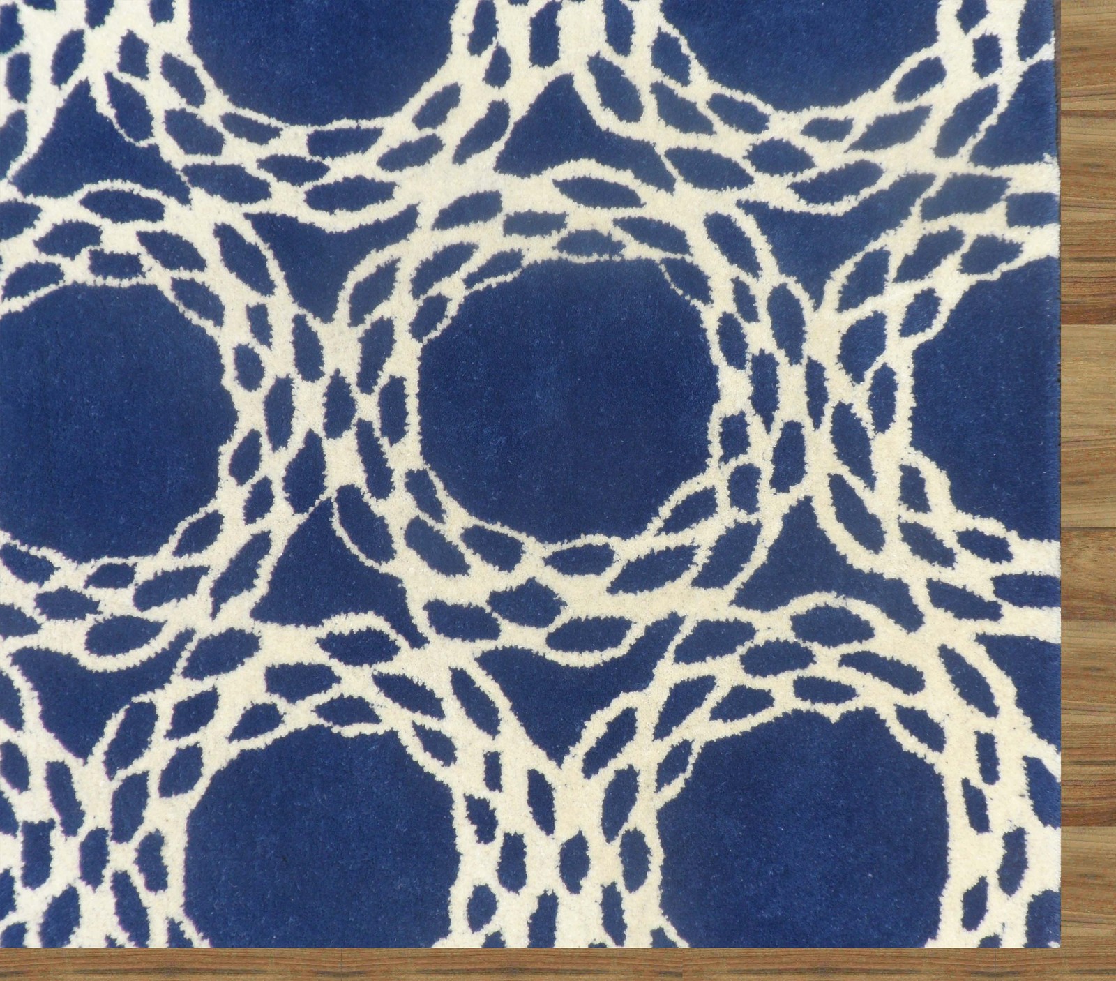 Primary image for Hand Tufted Arabesque Blue 9' x 12' Contemporary Woolen Area Rug Carpet