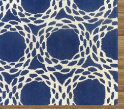 Hand Tufted Arabesque Blue 9' x 12' Contemporary Woolen Area Rug Carpet - $799.00
