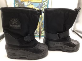 Kamik Boots Kids Rocket Weather Waterproof Snow Black Size 12 New in Box - $78.39