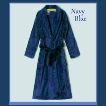 Long Luxury Soft Velvet Coral Fleece Belted Spa Lounger Bathrobe With Pockets image 6