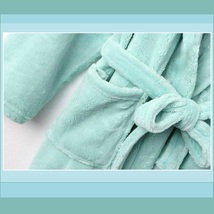 Long Luxury Soft Velvet Coral Fleece Belted Spa Lounger Bathrobe With Pockets image 12