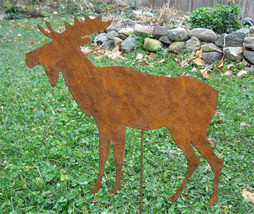 Moose Garden Stake or Wall Hanging / Garden Art / Lawn Ornament / Yard Art  - $46.99