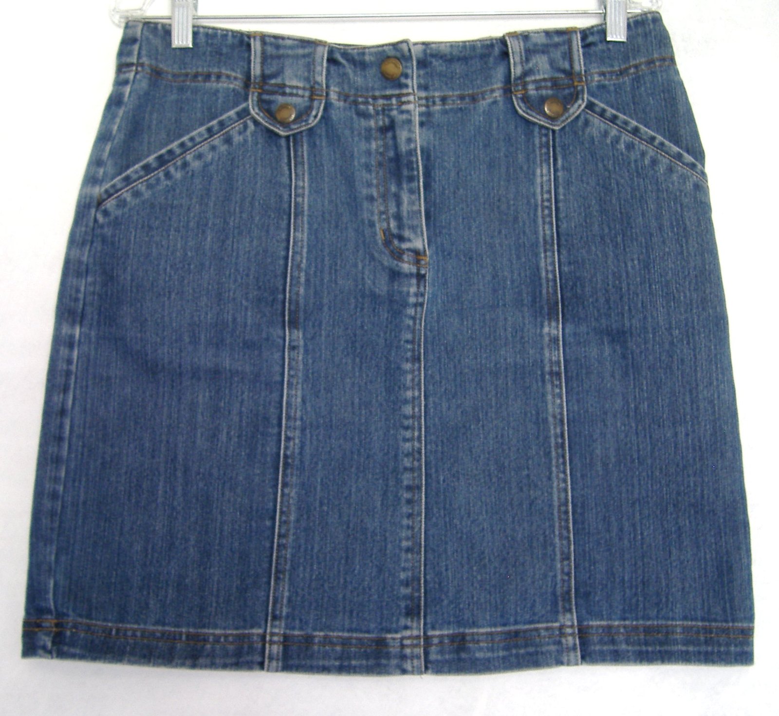 Primary image for Jones New York Signature Jeans Mini Skirt Above Knee Indigo Blue Denim Size 10