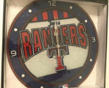 TEXAS RANGERS 2016 Memory Company MLB AL Art-Glass Wall Quartz Clock 11&quot;... - $34.64