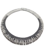 Authentic! David Yurman Silver Tempo Black Spinel Large Collar Necklace - $2,950.00