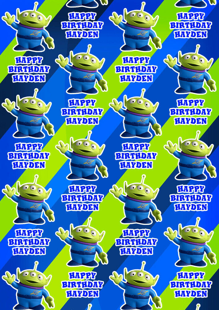 TOY STORY ALIEN Personalised Gift Wrap Disney Toy Story Wrapping Paper D2 Wrapping Paper