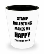 Stamp Collecting Shot Glass Shotglass Lover Fan Funny Gift Idea For Liqu... - $12.84