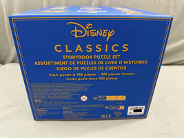 Disney Parks Storybook Puzzle Set of 4 500 Pc 2 Sided Pinnochio Alice Dumbo Pan image 5