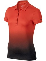 Nike Golf Womens Fade Polo Collared Short Sleeve, Red/Orange-XS - $42.56