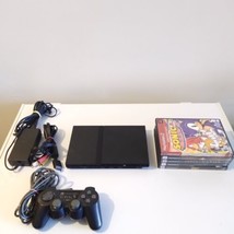 Sony PlayStation 2 PS2 Slim Console Black w/ Controller, Cables w/5 Games - $89.75