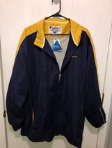 Vintage Champion Colorblock Full Zip Windbreaker Jacket Mens XL Blue &amp; Y... - $16.82