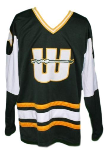 Gordie howe  9 new england whalers retro hockey jersey black   1