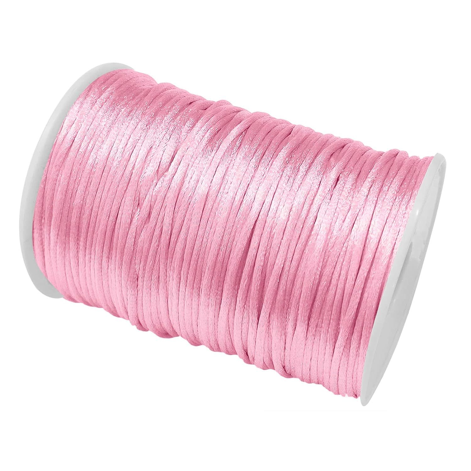 Wholesale PandaHall 10 Color 2mm Satin Rattail Cord String Nylon Trim Silk  Cord for Friendship Bracelet 