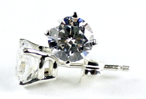 Primary image for SE012, CZ Cubic Zirconia, 925 Sterling Silver Post Earrings