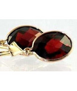 Mozambique Garnet, 14KY Gold Leverback Earrings, E101 - $382.70