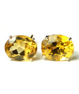 E102, 10x8mm Citrine, 14KY Gold Post Earrings - $197.94