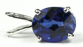 SP002, Created Blue Sapphire, 925 Sterling Silver Pendant - $44.99