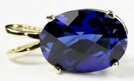 P004, Created Blue Sapphire, 14KY Gold - $356.72