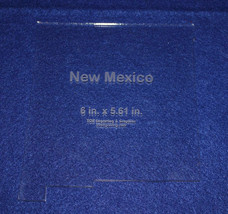State of New Mexico  6"x 5.61""   1/4" Quilt Template- Acrylic - Long Arm/ Sew - $25.63