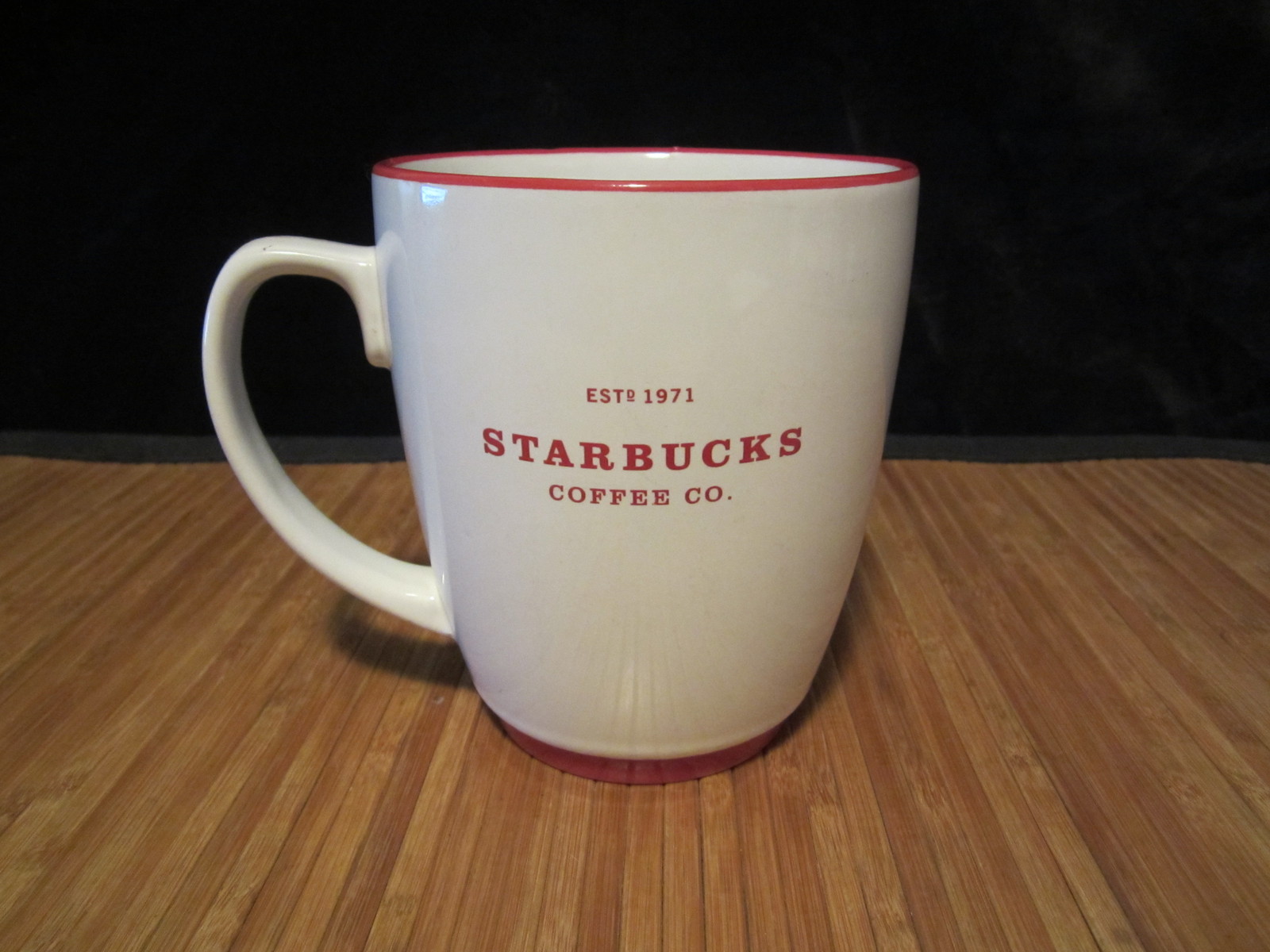 ESTD 1971 Starbucks Coffee Co Barista Abbey Large White Mug With