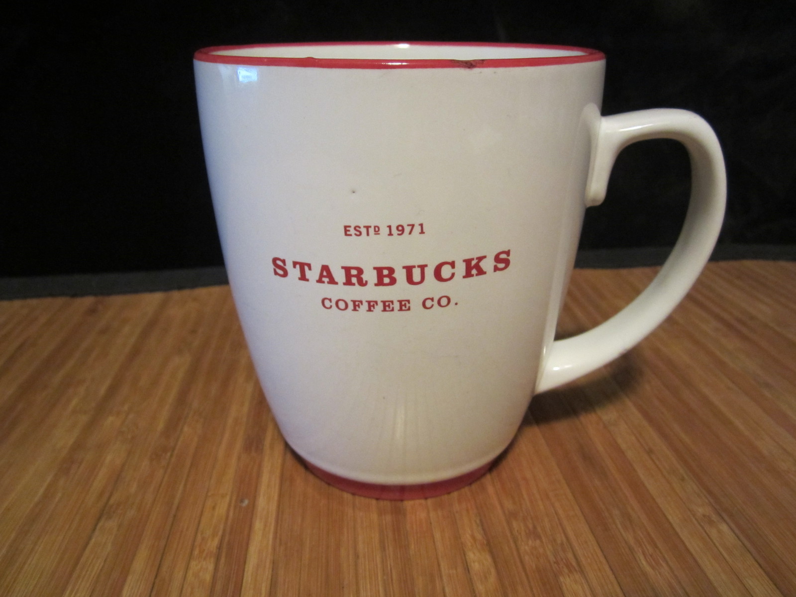 ESTD 1971 Starbucks Coffee Co Barista Abbey Large White Mug With
