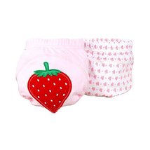 Lovely Red Strawberry Baby Elastic Cloth Diaper Cover (M, 9-11KG)