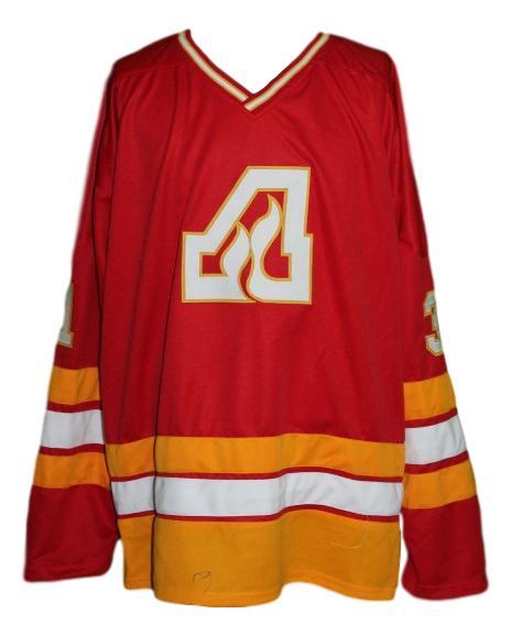 Lemelin  31 custom atlanta flames retro hockey jersey red   1