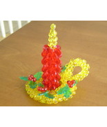 Handcrafted Bead Candlestick Ornament New - $10.99