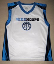 BOYS 4 - Nike Hoops - White-Electric Blue-Black BASKETBALL SPORTS JERSEY - $25.00