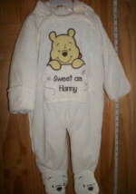 Disney Baby Clothes 12M Winnie the Pooh Pram Cream Sweet As Honey Hoodie... - $33.24