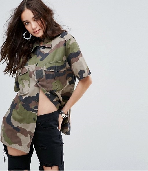 French Army Camouflage Polar Fleece Shirt