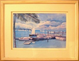 RARE VINTAGE &amp; FRAMED HAND SIGNED PRINT BY CAROL GRICE - $191.03