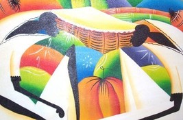 SIGNED A.E. AFRICAN CARIBBEAN CONTEMPORARY ART PAINTING - $2,454.49