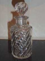 Antique Baccarat Empty Swirl Cut Glass Perfume Bottle - $49.00