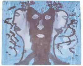 SIGNED JOEL N. PIERRE &quot;CRUCIFICATION&quot; HAITIAN PAINTING - $1,459.49