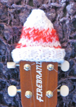 Headstock Hat For Your Concert/Tenor Sized Ukulele/Red/White Stripe/Chri... - $5.99