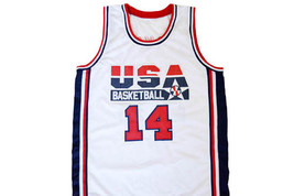 Charles Barkley #14 Team USA Men Basketball Jersey White Any Size image 1